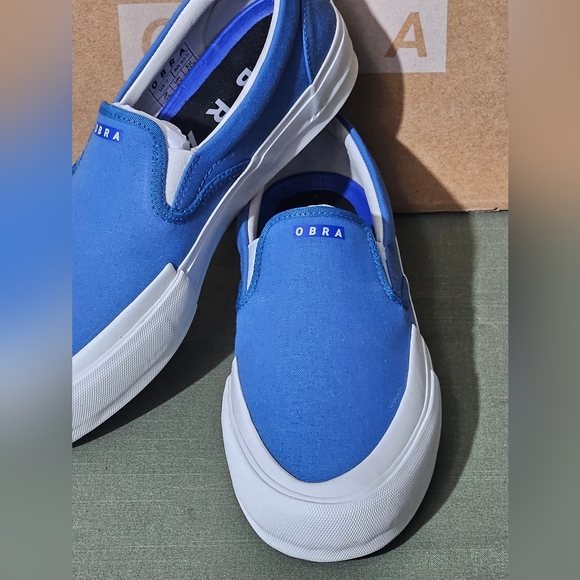 Men's Obra Blue Slip-On Shoes - Picture 3 of 8